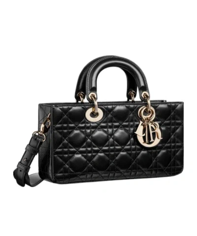 Dior Medium Lady D-joy Shoulder Bag In Black