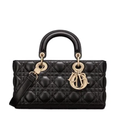 Dior Medium Lady D-joy Shoulder Bag In Black