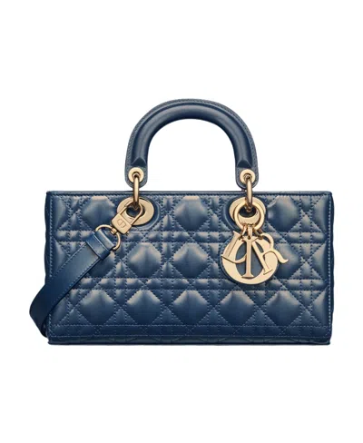 Dior Medium Lady D-joy Shoulder Bag In Blue