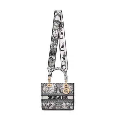 Dior Medium Lady D-lite Shoulder Bag In Gray