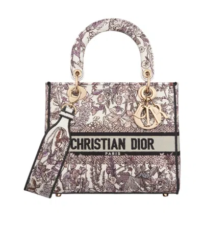 Dior Medium Lady D-lite Shoulder Bag In Multicolor