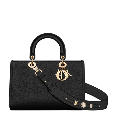 Dior Medium Lady D-sire My Abc Shoulder Bag In Black