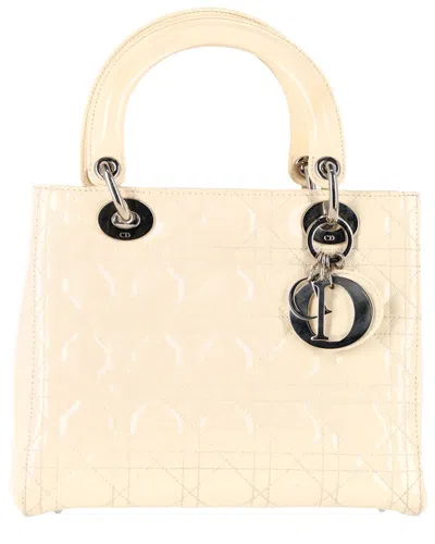 Dior Medium Lady  Top Handle Bag (authentic Pre-loved) In Neutral