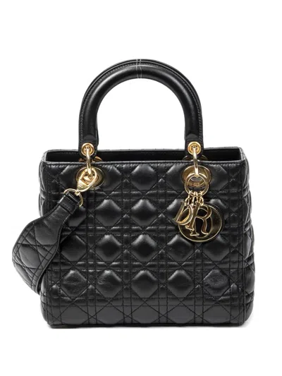 Pre-owned Dior Medium Lady  Tote Bag In Black