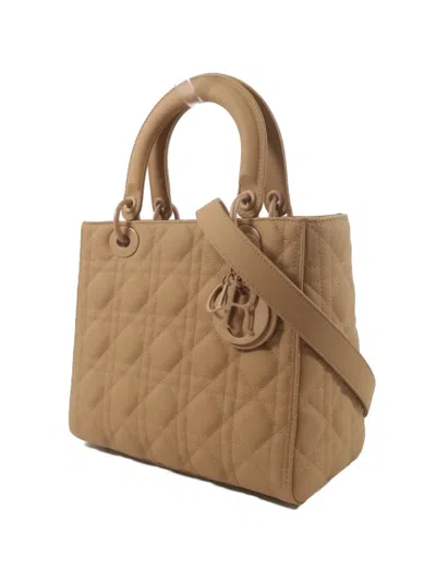 Pre-owned Dior Medium Lady  Tote Bag In Neutral