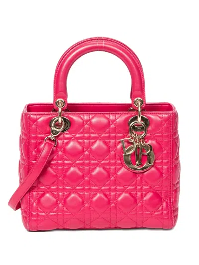 Dior Medium Lady  Tote Bag In Pink