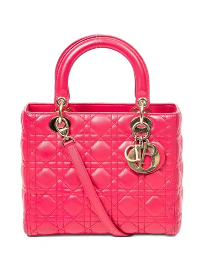 Pre-owned Dior Medium Lady  Tote Bag In Pink
