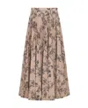 Dior Medium Length Pleated Skirt In Nude