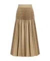 Dior Medium Length Pleated Skirt In Nude