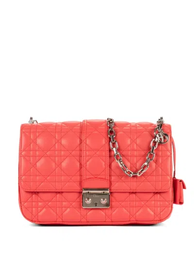 Pre-owned Dior Medium Miss  Quilted Chain Shoulder Bag In Pink