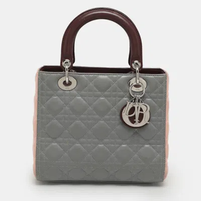 Pre-owned Dior Medium Multicolor Cannage Leather Tote