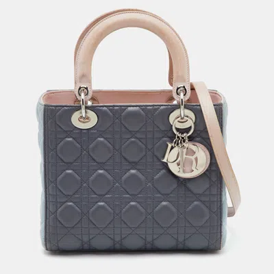 Pre-owned Dior Medium Multicolor Cannage Leather Tote