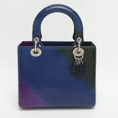 Pre-owned Dior Medium Multicolor Python Tote