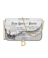 Dior Medium Saddle Pouch With Chain In White