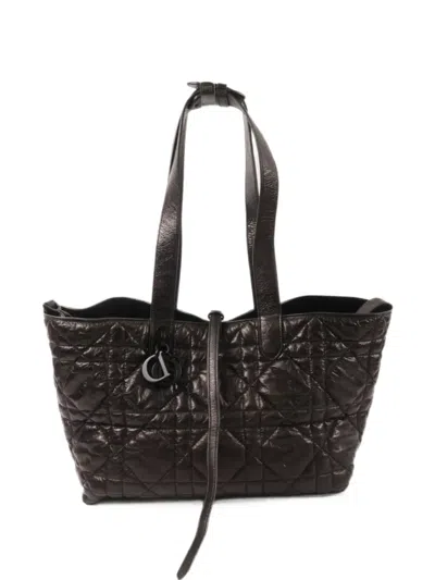 Pre-owned Dior Medium Toujours Tote Bag In Black