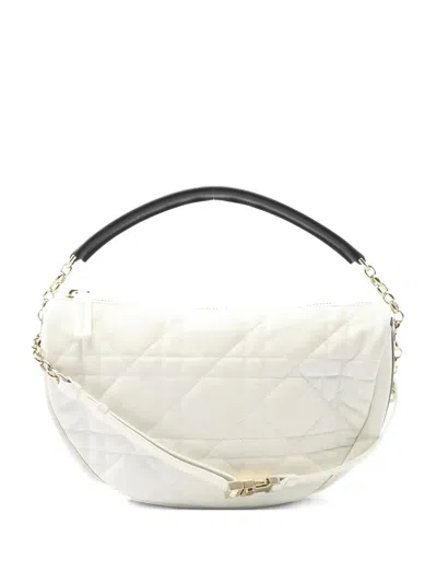 Pre-owned Dior Medium Vibe Two-way Handbag In White