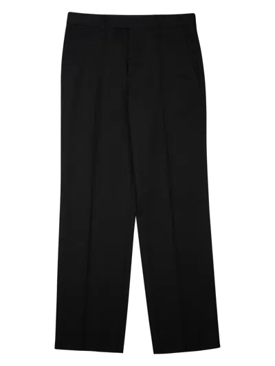Dior Men's 100% Wool Wide-leg Trousers In Black