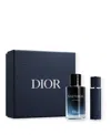 Dior Limited Edition Sauvage Parfum And Travel Spray Gift Set In Blue