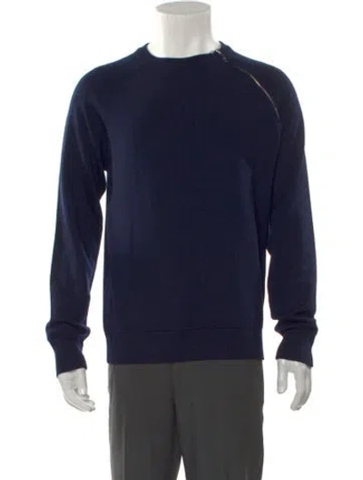 Pre-owned Dior Men 2018 Bee Accent Pullover In Blue