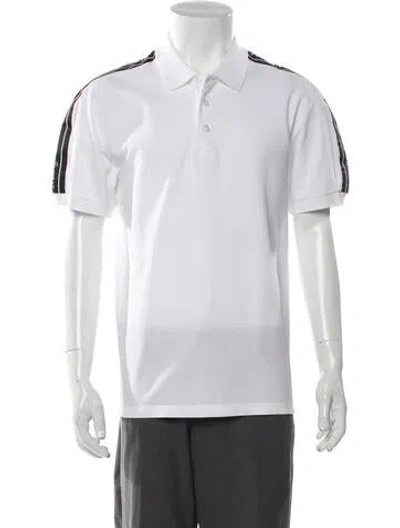 Pre-owned Dior Men 2018 Collar Polo Shirt In White