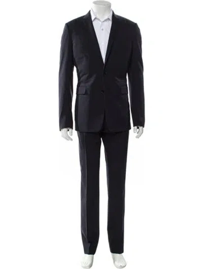 Pre-owned Dior Men 2018 Virgin Wool Two-piece Blazer In Blue