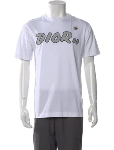 Pre-owned Dior Men 2019 Bee Accent T-shirt In White