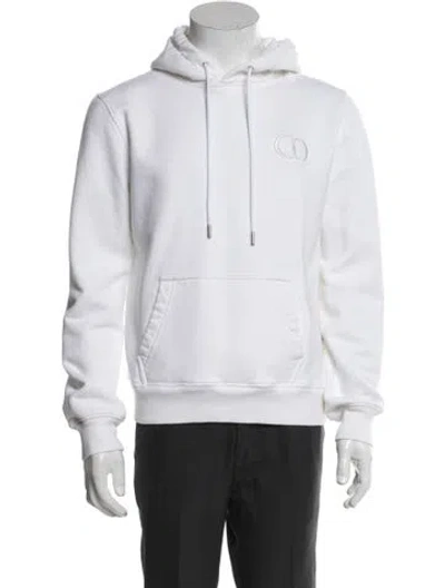 Pre-owned Dior Men 2019 Cd Icon Hoodie In White