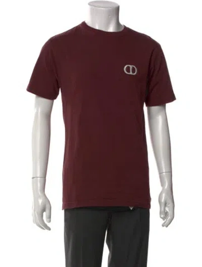 Pre-owned Dior Men 2019 Cd Icon T-shirt In Burgundy