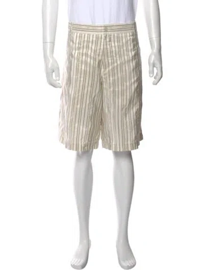 Pre-owned Dior Men 2019 Flat Front Shorts In White