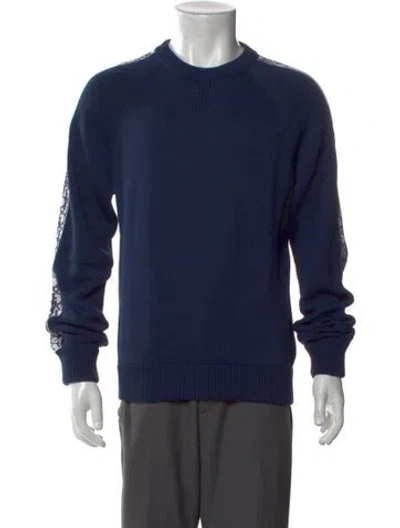 Pre-owned Dior Men 2019 Oblique Jacquard Pullover In Blue