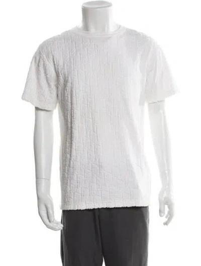Pre-owned Dior Men 2019 Oblique Jacquard T-shirt In White