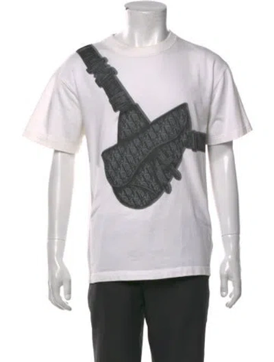 Pre-owned Dior Men 2019 Oblique Jacquard T-shirt In White