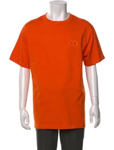 Pre-owned Dior Men 2019 Signature Logo T-shirt In Orange
