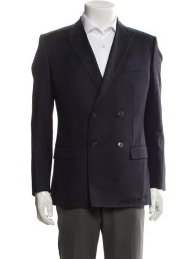 Pre-owned Dior Men 2019 Virgin Wool Blazer In Blue
