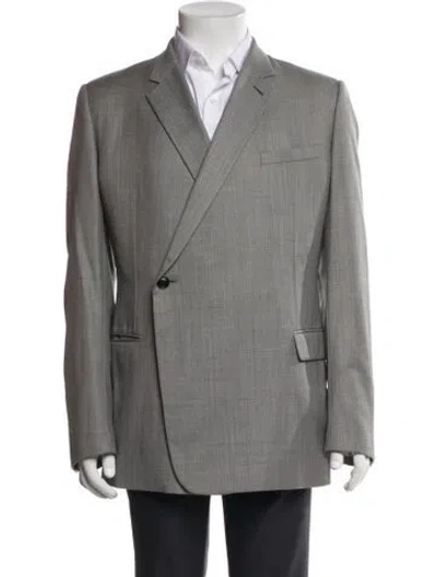Pre-owned Dior Men 2019 Virgin Wool Blazer In Gray