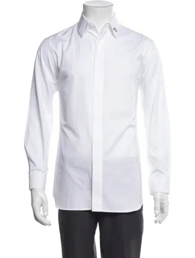 Pre-owned Dior Men 2020 Bee Accent Dress Shirt In White