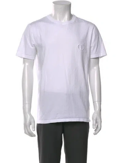 Pre-owned Dior Men 2020 Bee Accent T-shirt In White