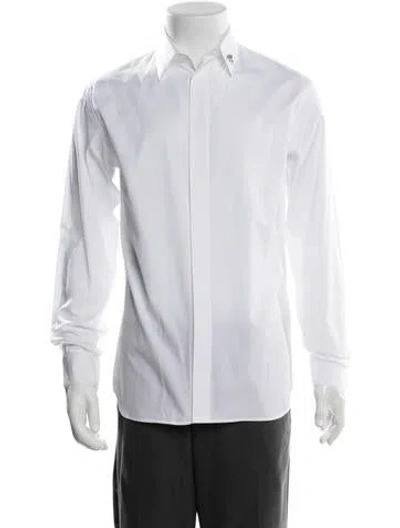 Pre-owned Dior Men 2020 Bee Accent Tuxedo Shirt In White