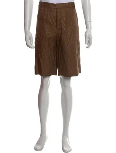 Pre-owned Dior Men 2020 Flat Front Shorts In Brown