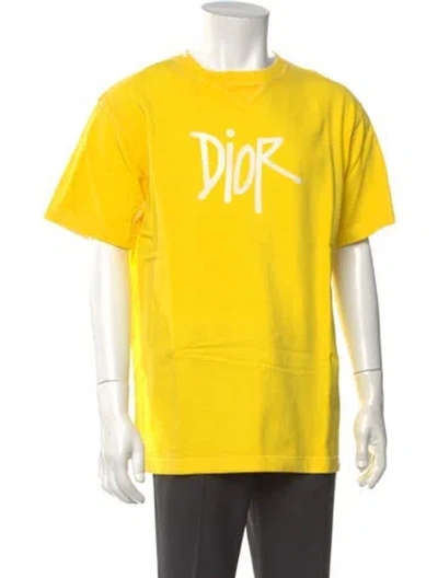 Pre-owned Dior Men 2020 Graphic Print T-shirt W/ Tags In Yellow