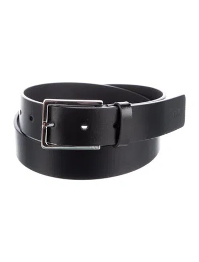 Pre-owned Dior Men 2020 Leather Belt W/ Tags In Black