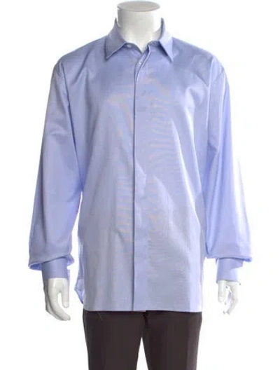 Pre-owned Dior Men 2020 Long Sleeve Dress Shirt In Blue
