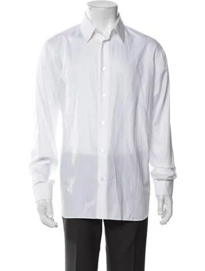 Pre-owned Dior Men 2020 Long Sleeve Dress Shirt In White