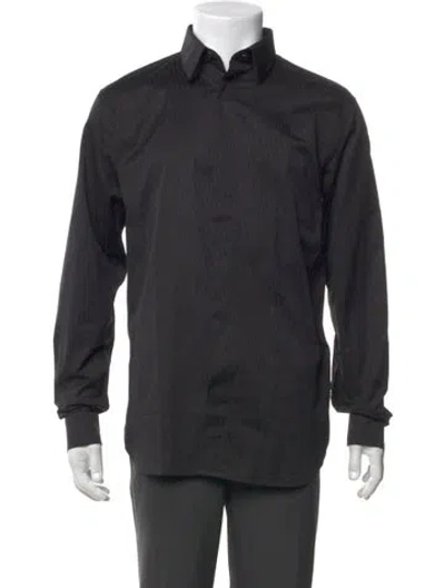 Pre-owned Dior Men 2020 Oblique Jacquard Dress Shirt In Black