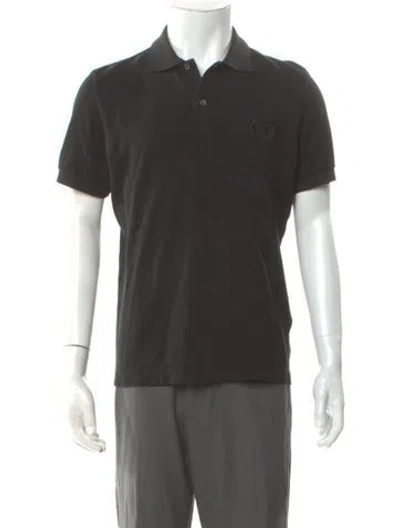 Pre-owned Dior Men 2020 Oblique Jacquard Polo Shirt In Black