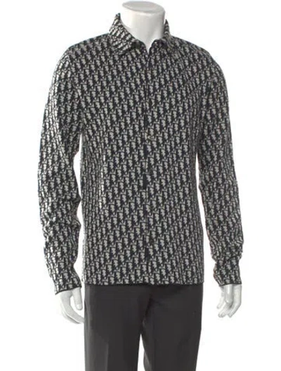 Pre-owned Dior Men 2020 Oblique Jacquard Shirt In Gray