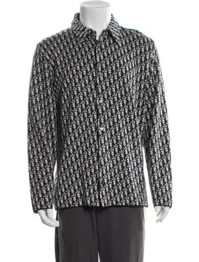 Pre-owned Dior Men 2020 Oblique Jacquard Shirt In Gray