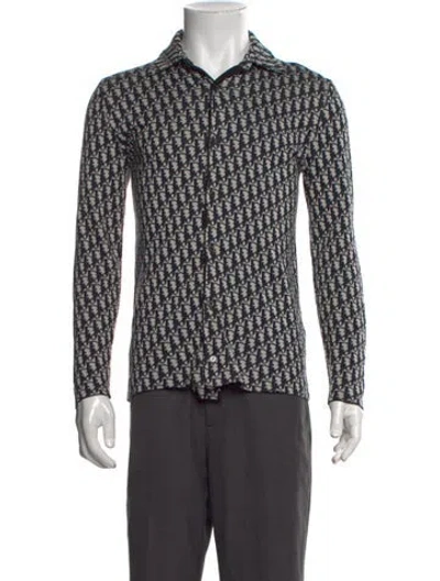 Pre-owned Dior Men 2020 Oblique Jacquard Shirt In Gray