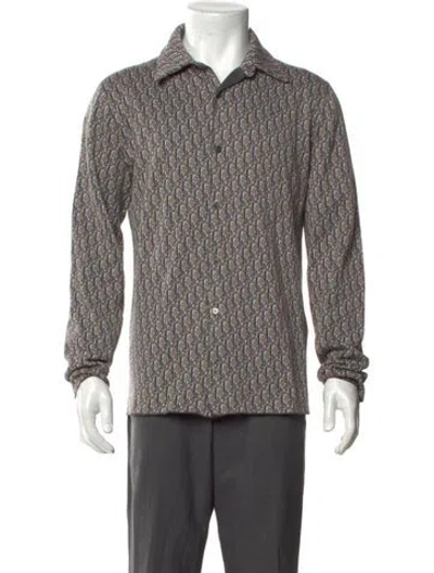 Pre-owned Dior Men 2020 Oblique Jacquard Shirt In Neutral