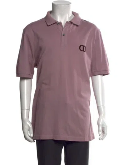 Pre-owned Dior Men 2020 Signature Logo Polo Shirt In Purple